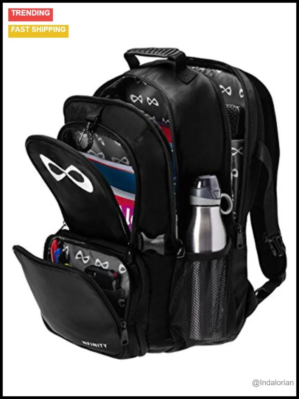 Classic Cheer Backpack with Detachable Pouch – Durable Polyester Sports Backpack